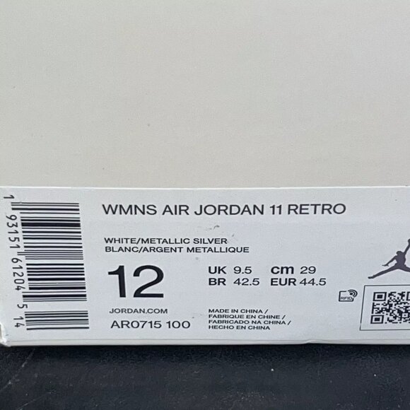 NEW Air Jordan 11 Retro Hi Vast Grey Silver Men Sz 10.5, Women Sz 12  AR0715-100